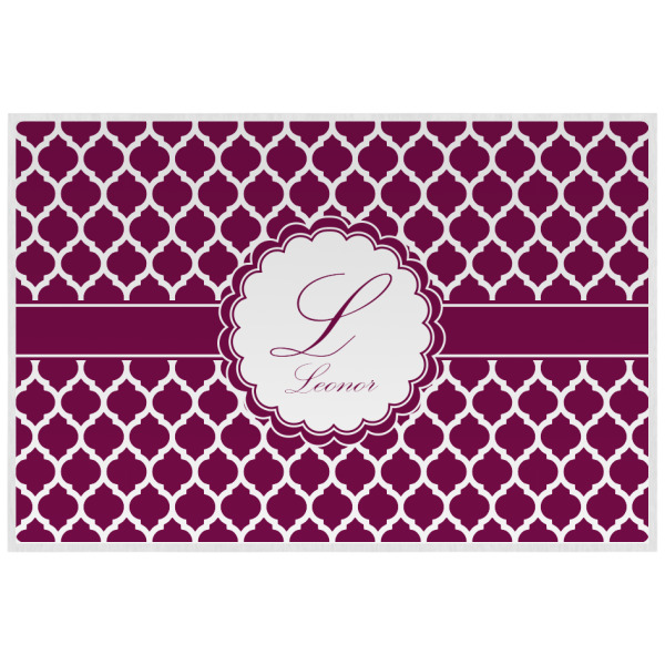 Custom Moroccan Laminated Placemat w/ Name and Initial