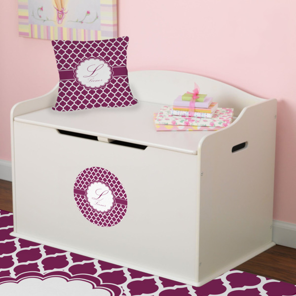 Custom Design - Round Wall Decal on Toy Chest