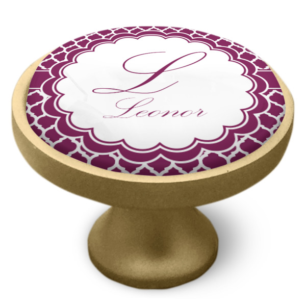 Custom Design - Cabinet Knob - Gold - Side