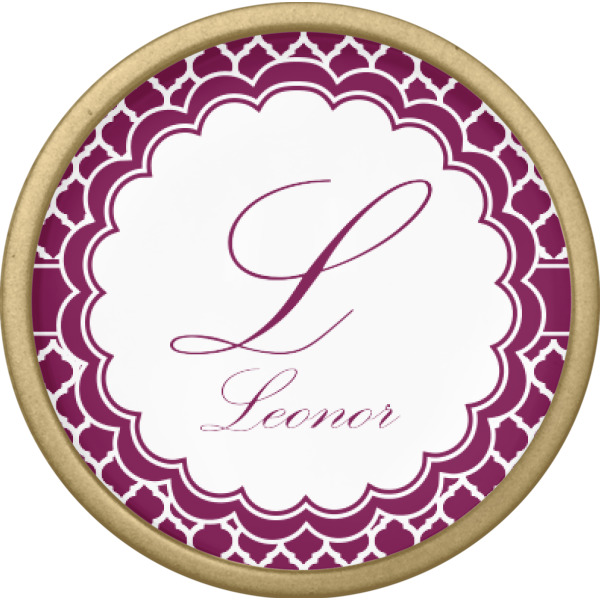 Custom Design - Cabinet Knob - Gold - Front