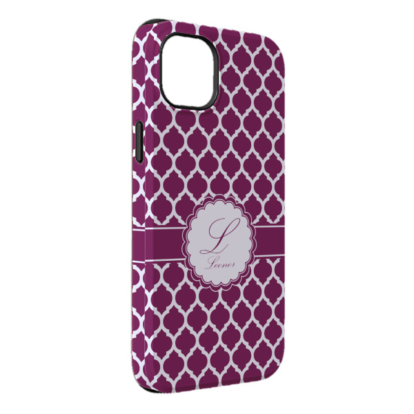 Custom Moroccan iPhone Case - Rubber Lined - iPhone 14 Plus (Personalized)