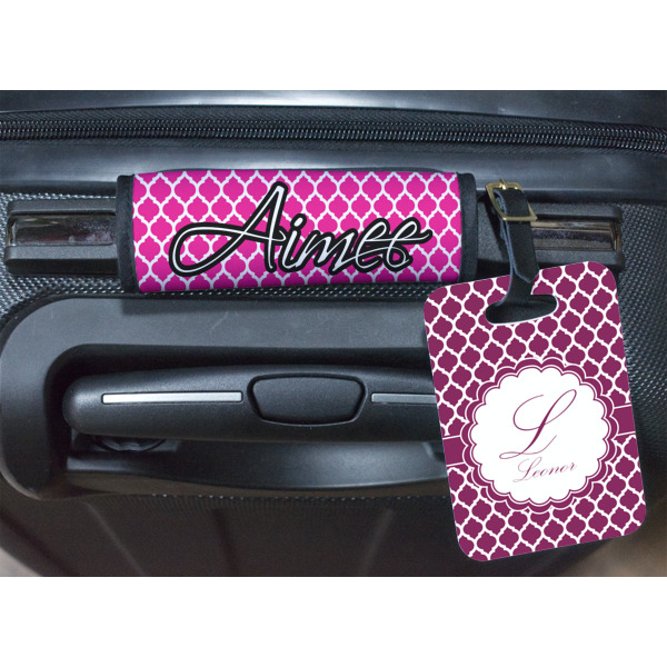 Custom Design - Luggage Wrap & Plastic Rectangular Tag - In Context
