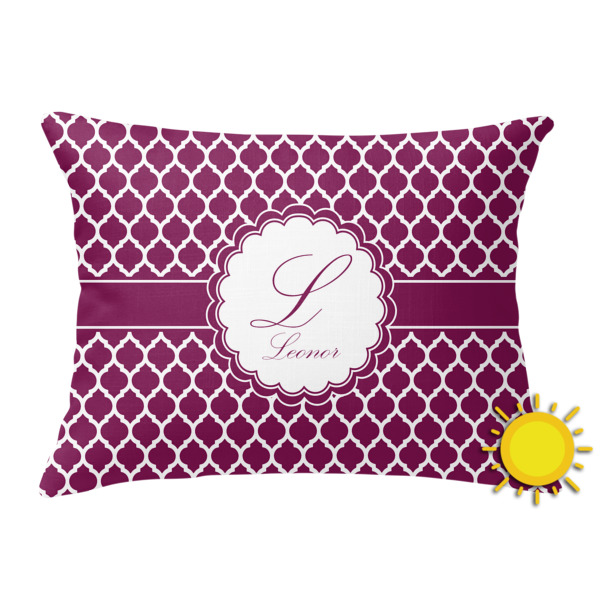 Custom Moroccan Outdoor Throw Pillow (Rectangular) (Personalized)