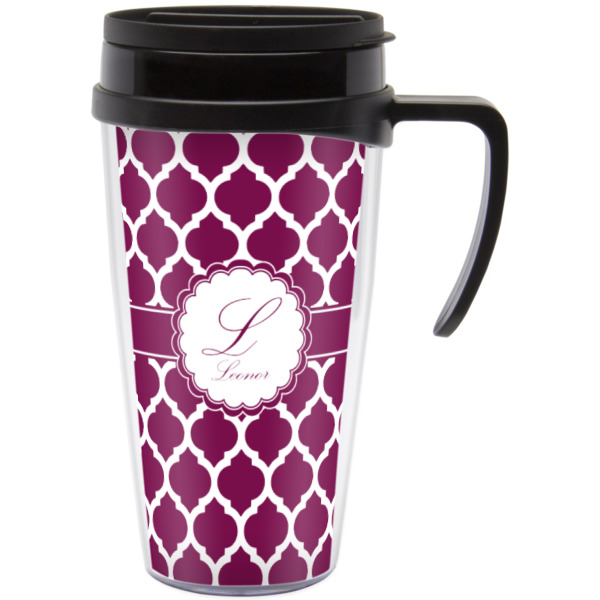 Custom Moroccan Acrylic Travel Mug with Handle (Personalized)