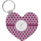 Moroccan Heart Plastic Keychain w/ Name and Initial