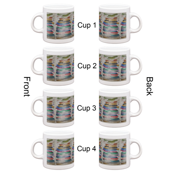 Custom Design - Single Shot Espresso Cup - Set of 4 - Front & Back