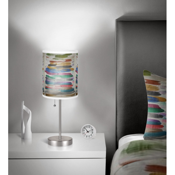 Custom Design - 8" Drum Lampshade - In Room