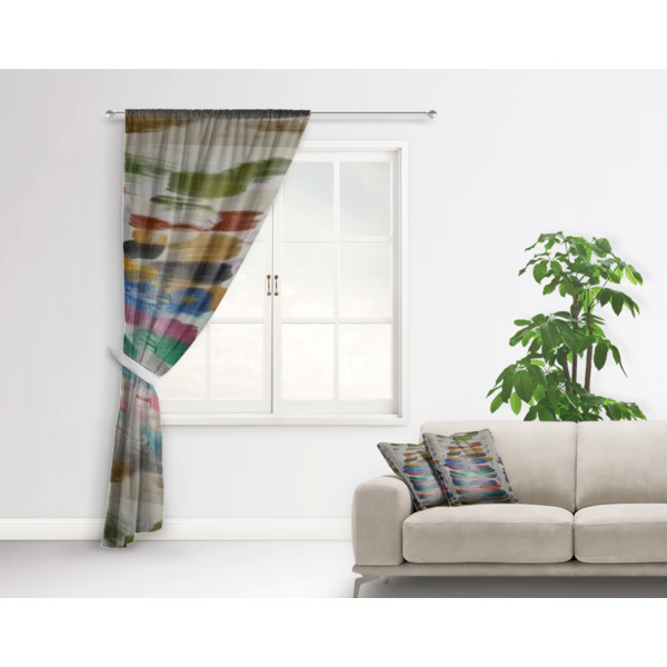 Custom Design - Curtain With Window and Rod - in Room Matching Pillow