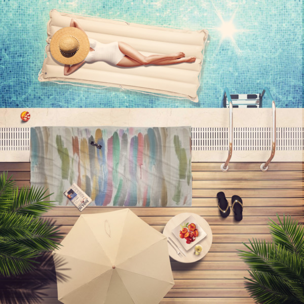 Custom Design - Beach Towel - Lifestyle at Pool