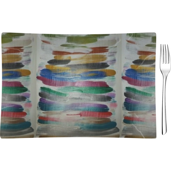 Custom Design Your Own Rectangular Glass Appetizer / Dessert Plate