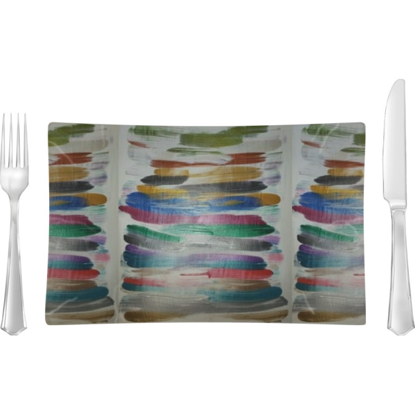 Custom Design Your Own Rectangular Glass Lunch / Dinner Plate