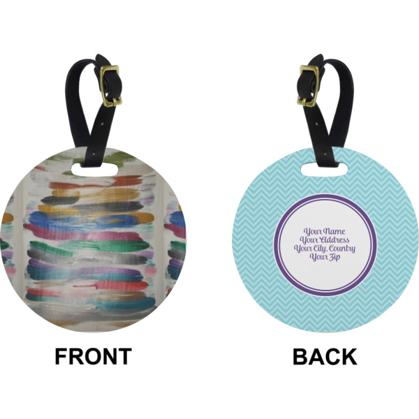 Custom Design - Circle Luggage Tag (Front + Back)