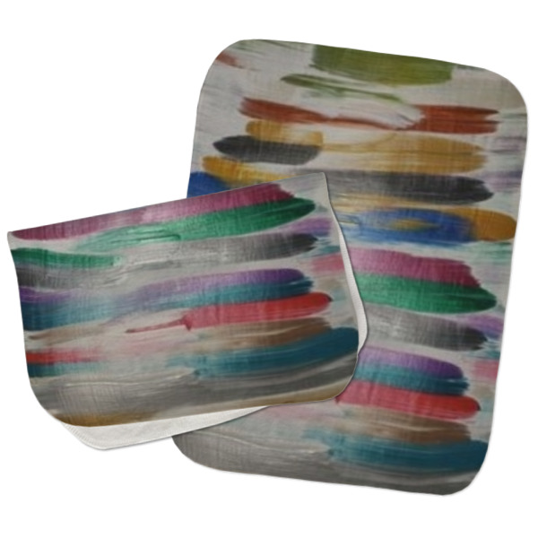 Custom Design - Two Rectangle Burp Cloths - Open & Folded