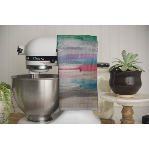 Custom Design - Waffle Weave Towel - Full Color Print - Lifestyle Image