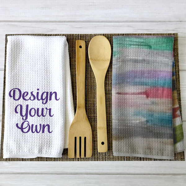 Custom Design - Waffle Weave Towels - 2 Print Styles