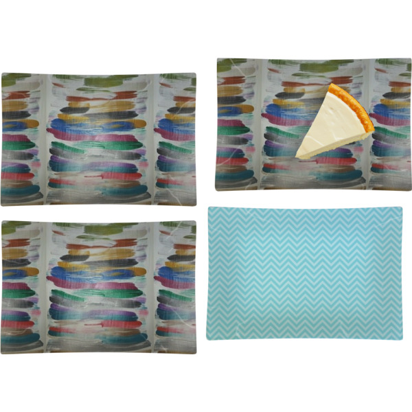Custom Design - Set of Rectangular Appetizer / Dessert Plates