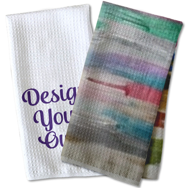 Custom Design - Waffle Weave Towels - Two Print Styles