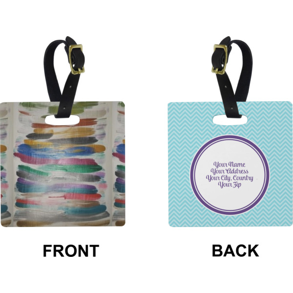Custom Design - Square Luggage Tag (Front + Back)