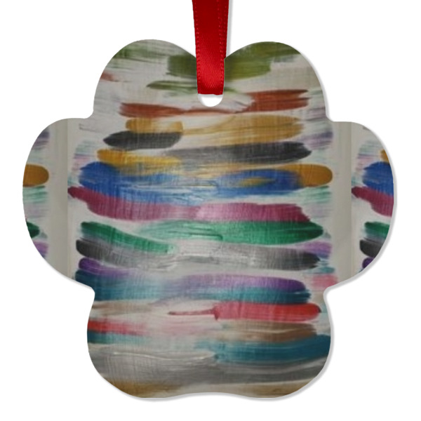 Custom Design - Metal Paw Ornament - Front