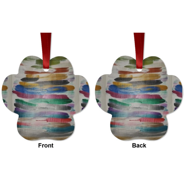 Custom Design - Metal Paw Ornament - Front and Back