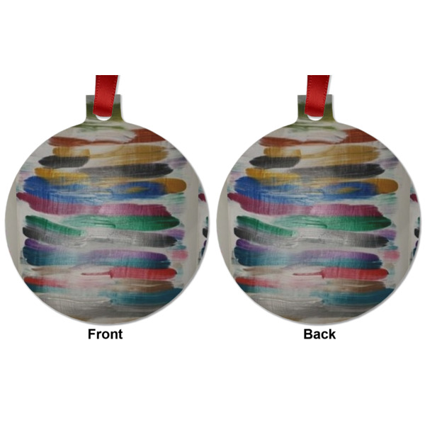 Custom Design - Metal Ball Ornament - Front and Back