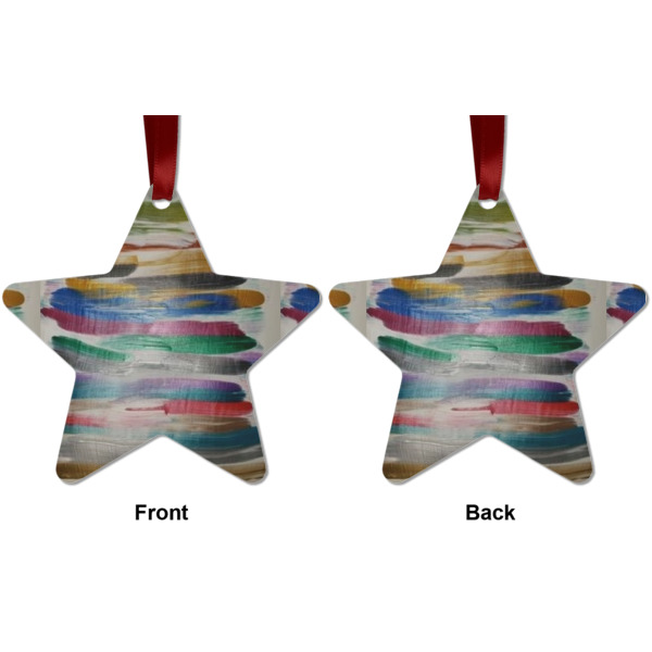 Custom Design - Metal Star Ornament - Front and Back