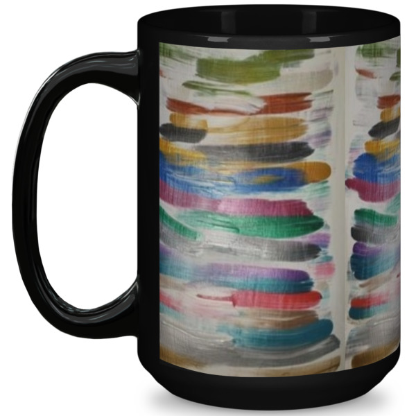 Custom Design Your Own 15 oz Coffee Mug - Black