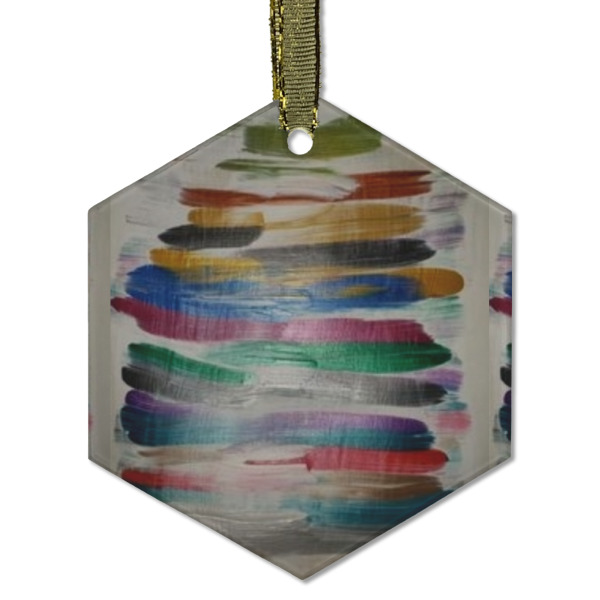 Custom Design - Frosted Glass Ornament - Hexagon