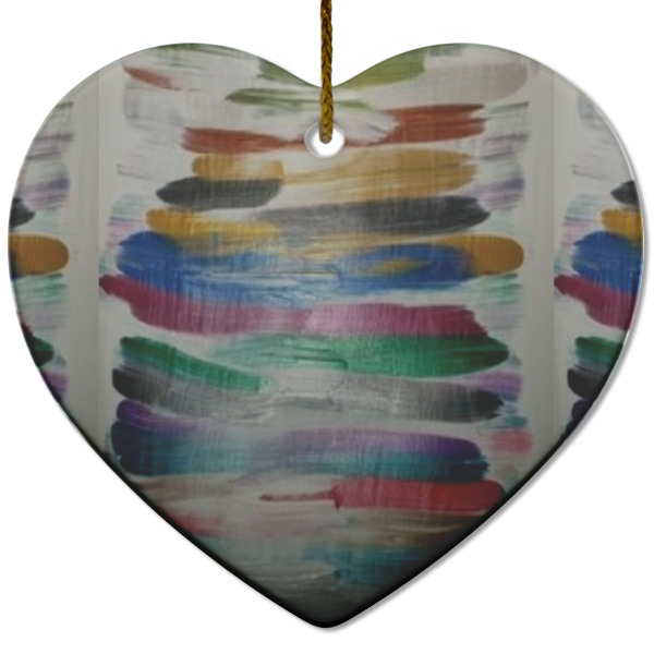Custom Design - Ceramic Flat Ornament - Heart (Front)