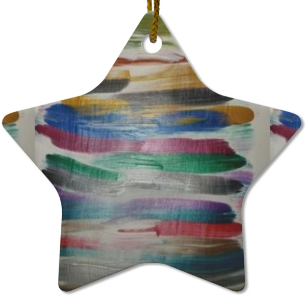 Custom Design - Ceramic Flat Ornament - Star (Front)