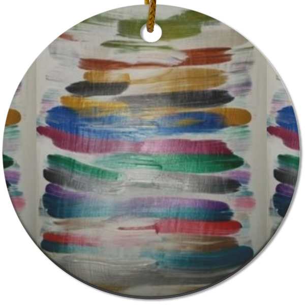 Custom Design - Ceramic Flat Ornament - Circle (Front)