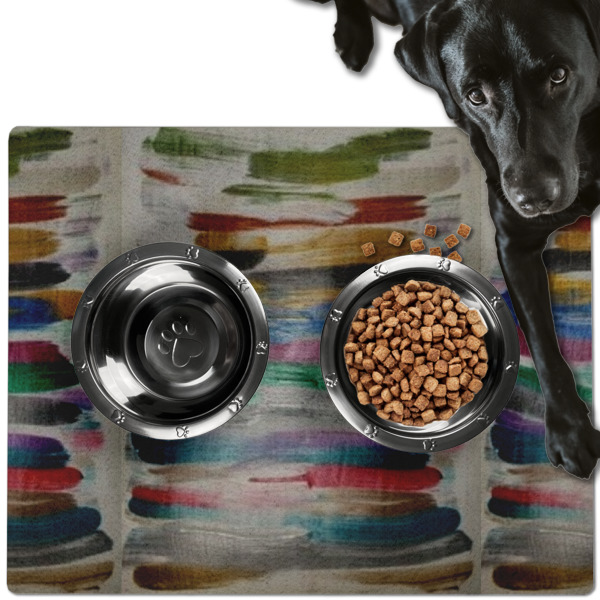 Custom Design - Dog Food Mat - Large LIFESTYLE