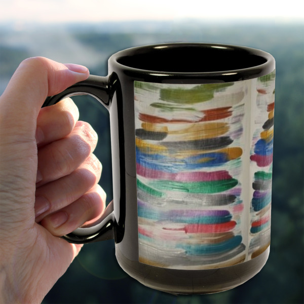 Custom Design - 15oz. Black Mug - Lifestyle