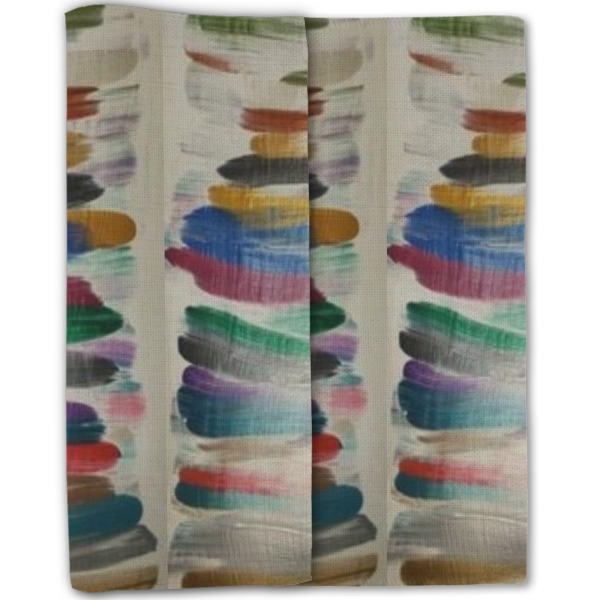 Custom Design - Linen Placemat - Double Sided - Folded Half