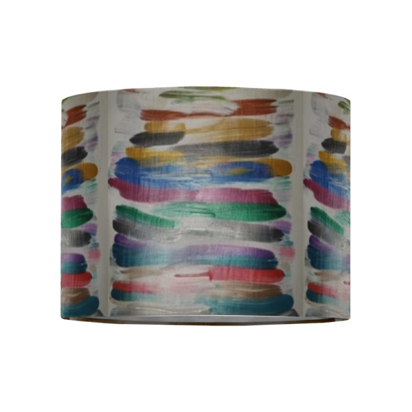 Custom Design - 8" Drum Lampshade - Front (Fabric)