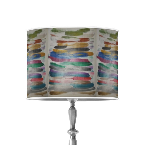 Custom Design - 8" Drum Lampshade - ON STAND (Poly Film)