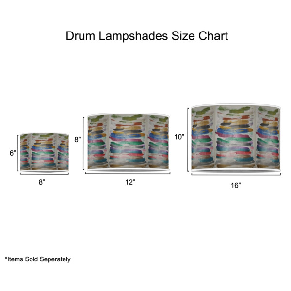 Custom Design - Drum Lampshades - Sizing Chart