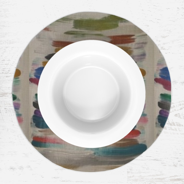 Custom Design - Round Linen Placemats - LIFESTYLE (single)