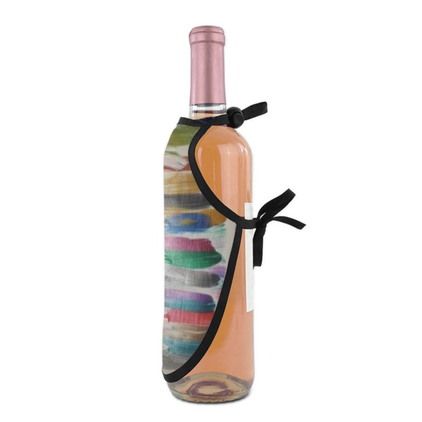 Custom Design - Wine Bottle Apron - DETAIL WITH CLIP ON NECK