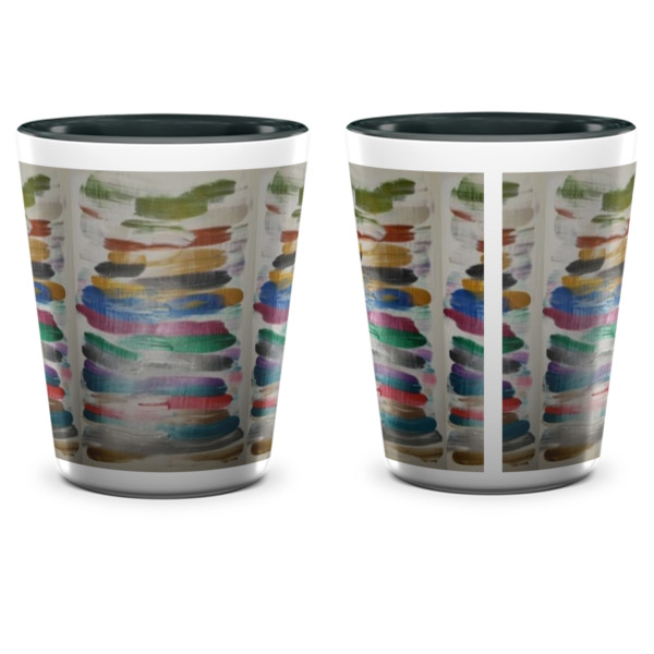 Custom Design - Ceramic Shot Glass - Two Tone - Front & Back