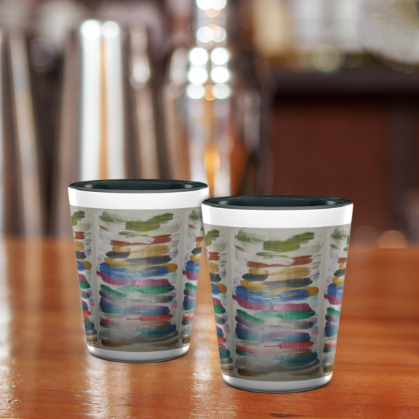 Custom Design - Ceramic Shot Glass - Two Tone - Lifestyle