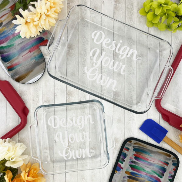 Custom Design - Glass Baking Dish Set - Lifestyle
