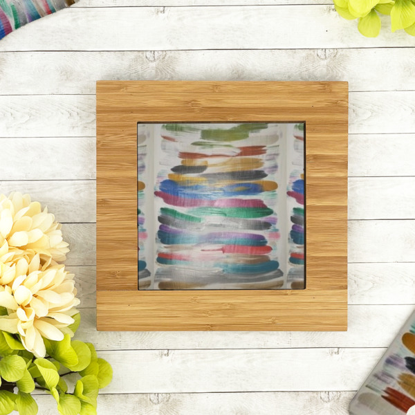 Custom Design - Bamboo Trivet with 6" Tile - LIFESTYLE