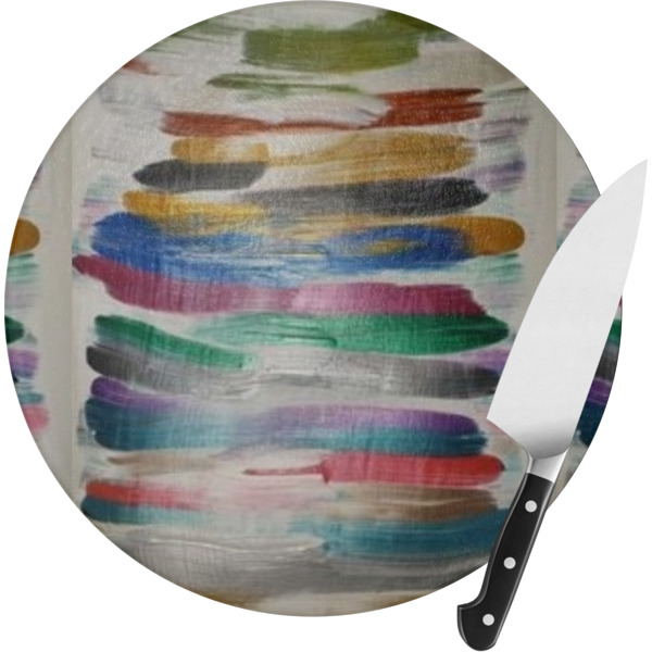 Custom Design Your Own Round Glass Cutting Board - Small