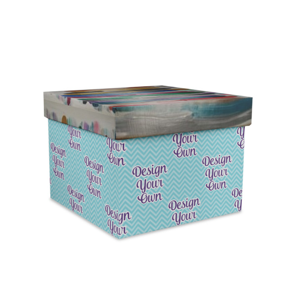 Custom Design Your Own Gift Box with Lid - Canvas Wrapped - Medium