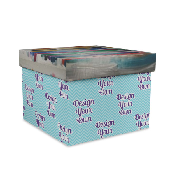 Custom Design Your Own Gift Box with Lid - Canvas Wrapped - Large
