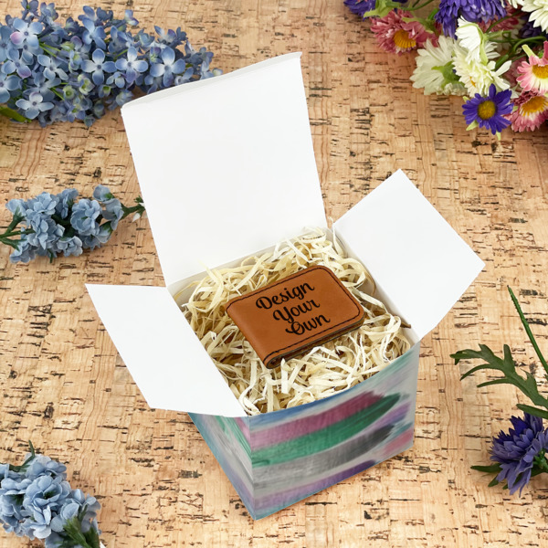 Custom Design - Cube Favor Gift Box - In Context