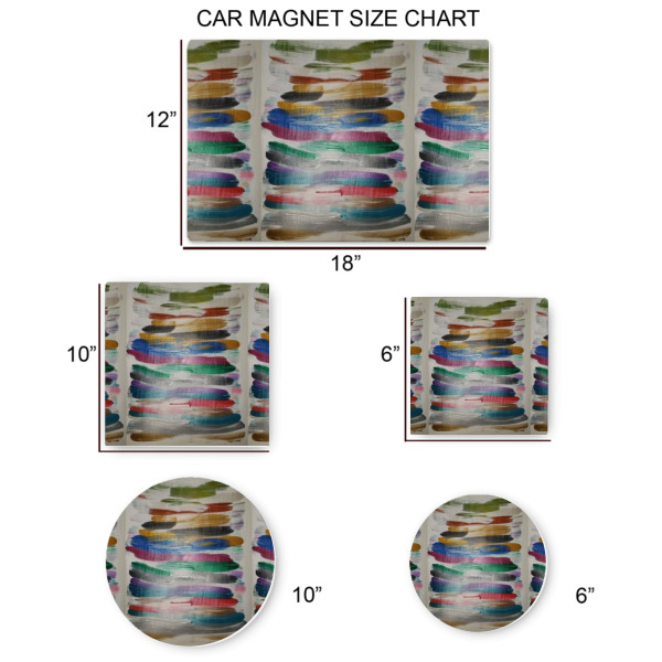 Custom Design - Car Magnets - SIZE CHART