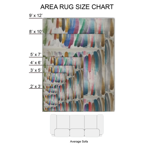 Custom Design - 2'x3' Indoor Area Rugs - Size Chart