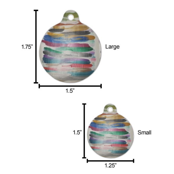Custom Design - Round Pet ID Tag - Comparison Scale
